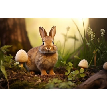 Wood Bunny Canvas